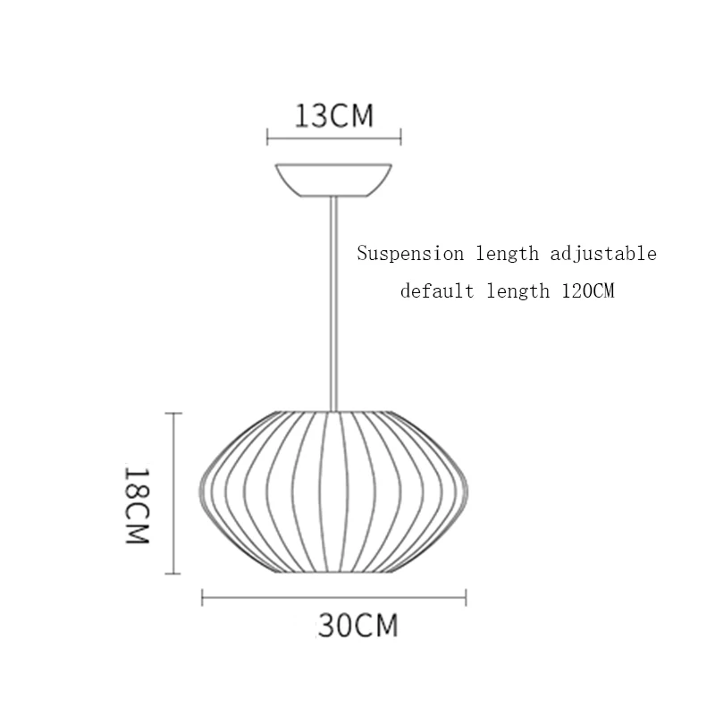 Скандинавский кулон с шелковыми нитями светильник лестница датский обеденный зал бар магазин одежды подвесной светильник фонарь абажур Ресторан татами блеск - Цвет корпуса: A 30CM