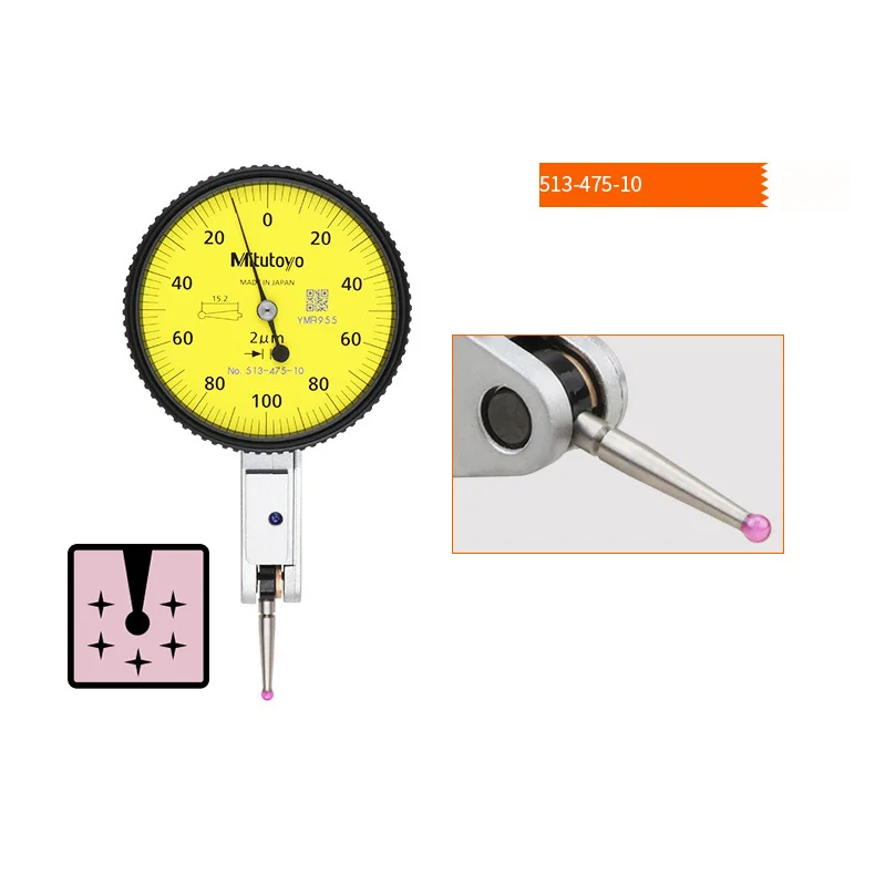 MITUTOYO 513-475-10E TI-112ERX рубиновый зонд диапазон измерения 0,2 мм/0,002 0-100-0 рычаг индикатор Япония сделал индикаторы набора номера