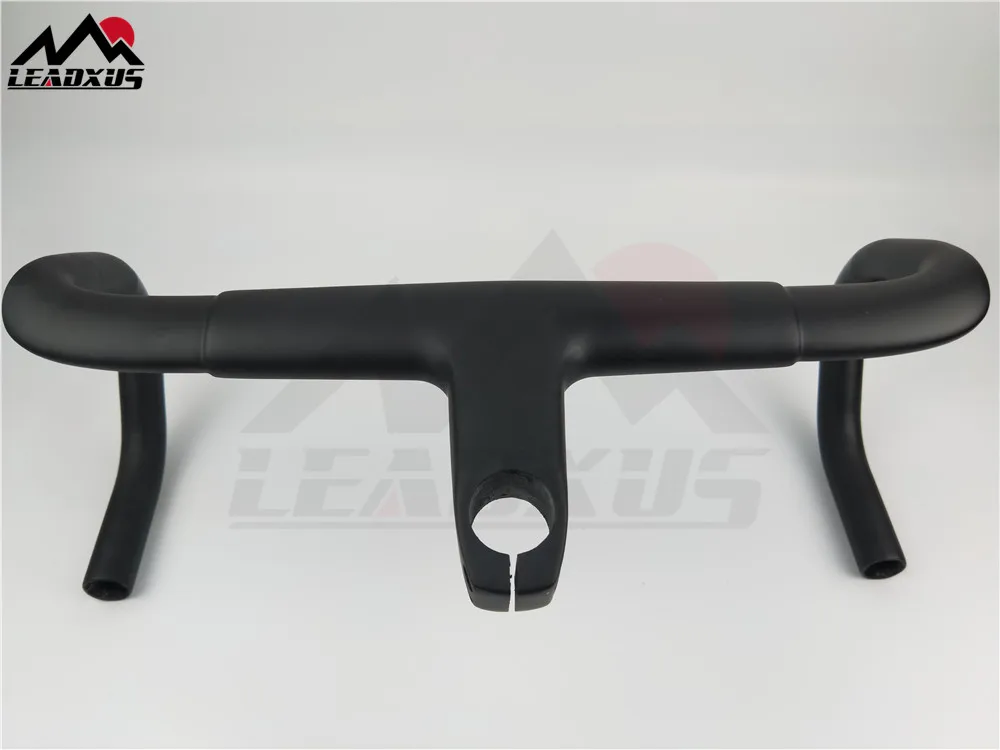 

LEADXUS Full Carbon Fiber Integrated Bicycle Handlebar 400 420 440MM Integrated Carbon Road Bike Handlebars Bar Stem 31.8mm