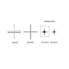Микроскоп 0,01 мм Микрометр с перекрестной точкой 0,01 мм Калибровочная линейка-слайд микроскопа с 4 измерительными весами для микроскопа