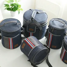 VILEAD 4 Size Snacks Fresh Ice Pack Cylinder Oxford Cloth Picnic Lunch Bag Round Insulated Lunch Bag VILEAD 4 Size Snacks Fresh Ice Pack Cylinder Oxford Cloth Picnic Lunch Bag Round Insulated Lunch Bag