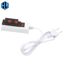 Высокая безопасность 1,5 м провод 2-pin/4-pin приспособление Белый ЕС вилка с переключателем тестовый зажим тест светодиодный держатель лампы тест er инструмент обнаружения