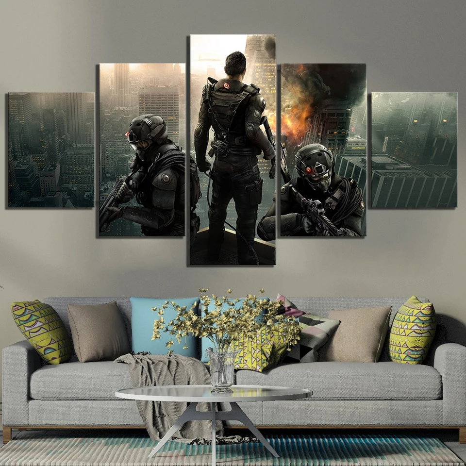 

Tom Clancy's Rainbow Six Siege Video Games Poster Wall Sticker Rainbow 6 Siege Soldier Paintings Canvas Paintings Wall Art