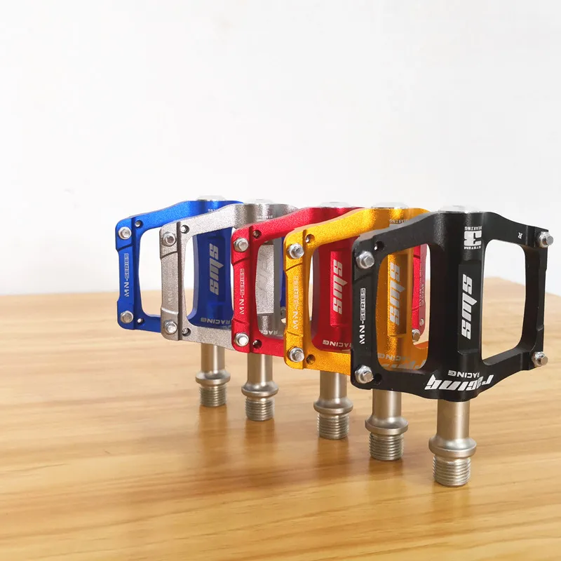 Baratos 3 rodamientos pedales ultraligeros de aleación de aluminio bicicleta de montaña bicicleta anodizadora pedales de bicicleta de carretera para deportes al aire libre
