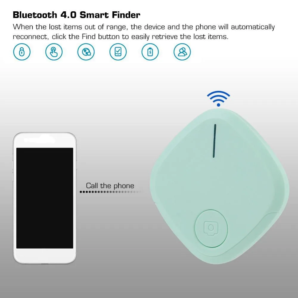 Беспроводные, с функцией Bluetooth Finder Bluetooth 4,0 технология Smart Wallet Key Finder сигнализация, напоминающая бирка