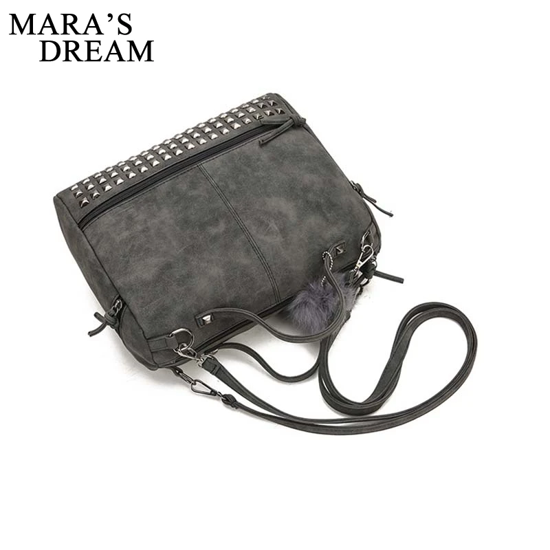 مارا حلم أعلى-حقائب بيد خمر Nubuck حقائب يد جلدية برشام أكبر قدرة أكياس للنساء 2018 حقيبة كتف بولسا أكياس