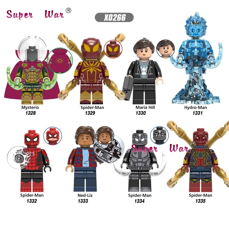 

Single Marvel Movie Spider-Man Far From Home Mysterio Maria Hill Ned Liz Hydro Man Spiderman building blocks Kids Toys