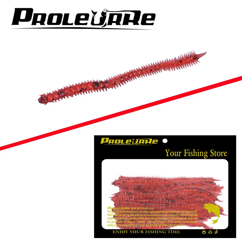 

Proleurre 20Pcs 10CM Sea Earthworms Soft baits Artificial 1G Lifelike Sea Centipede Soft Fishing Lures Mix Crank Hooks Fishing