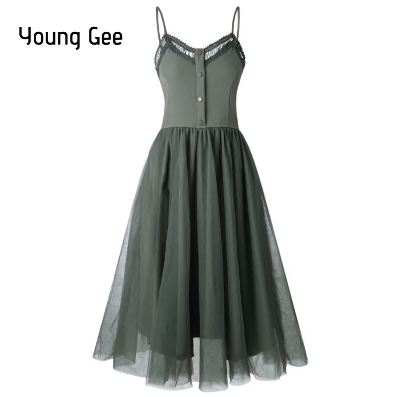 

Young Gee Boho Deep V Neck Off Shoulder Spaghetti Strap Beach Midi Dress Women Summer Mesh Tunic 2018 Holiday Dressees Vestido