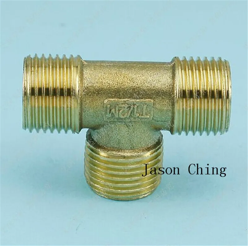 Tee 3 Ways Brass Csőszerelvények Egyenlő Aljzat 1/8″ 1/4″ 3/8″ BSP - Foto 7