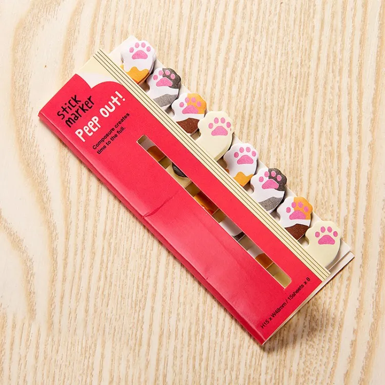 like photo Kawaii, Мультяшные животные, маркер, блокнот для заметок, липкие флаги-закладки, вкладка для указателей, Липкие заметки, бумажные наклейки-этикетки, канцелярские товары - Цвет: like photo