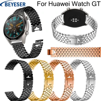 

Wrist strap for Huawei watch GT Metal Stainless steel replacement watch band for Samsung galaxy watch 46mm bracelet watchstraps