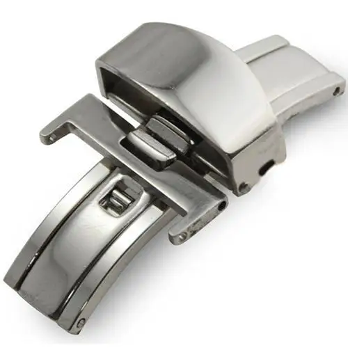 

16/18/20mm Stainless Steel Automatic Double Click Butterfly Deployment Clasp Buckle Watch Strap Bands Watchband