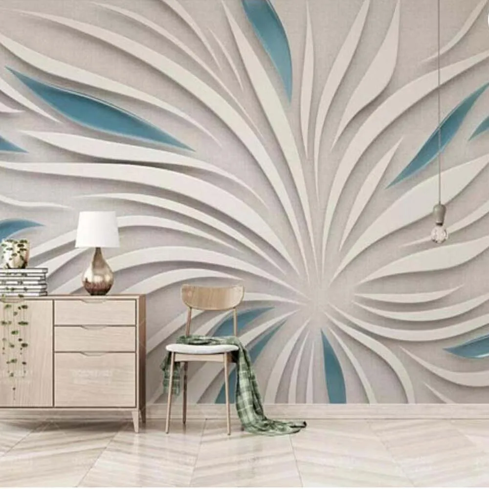3D Абстрактная живопись цветы вид обои настенной печати Наклейка Wall Art Deco Крытый