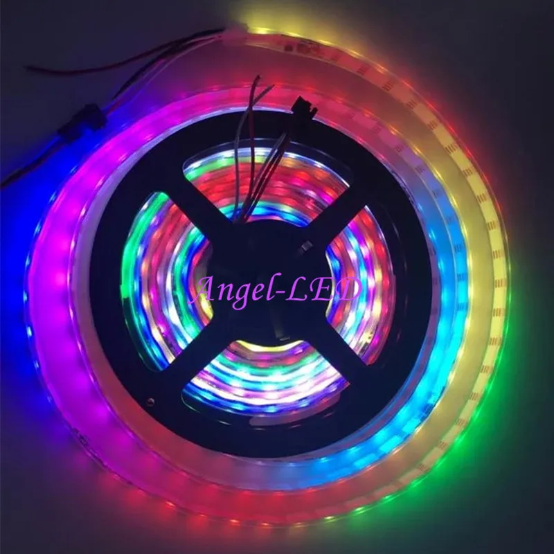 

5m/roll DC5V ws2812b 150led 300led ws2812IC built-in Individually Addressable 30/60leds/m 5050 RGB Dream Color LED Strip Light