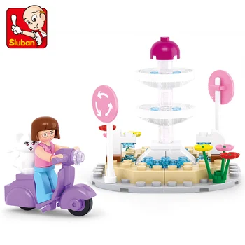 

Sluban Building Block Girl Dream Friends Fountain 79pcs Educational Bricks Toy-Boy No retail box