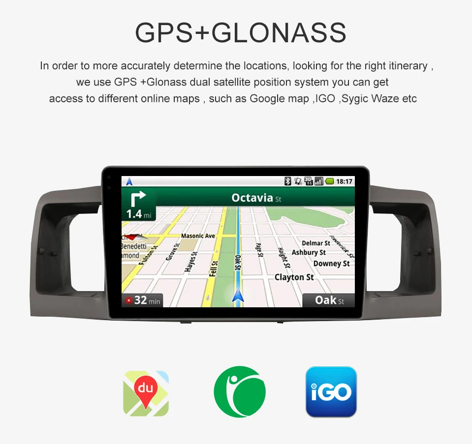 Best 9" 4GB RAM 64GB ROM DSP For Toyota Auris Corolla EX/E120 2003-2011 Car Steering Wheel Control GPS Wifi BT Navi Rear Camera 5
