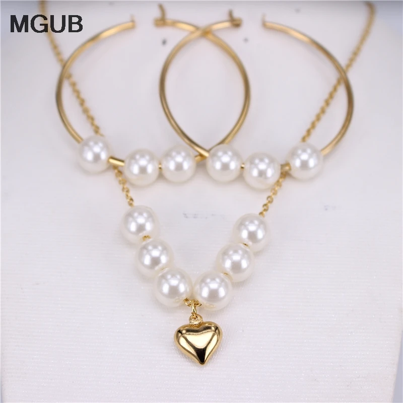 MGUB New stainless steel beads (earrings necklace) manual suit 4 options Earrings free choice 30mm-70mm Free shipping