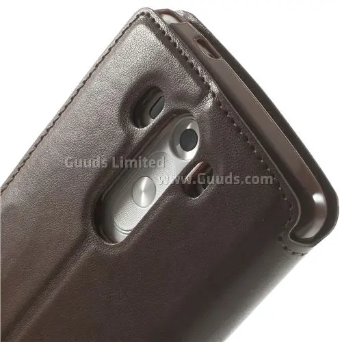 Roar Korea Noble Quick Circle Leather Flip Cover for LG G3 D850 D855 LS990 - Brown