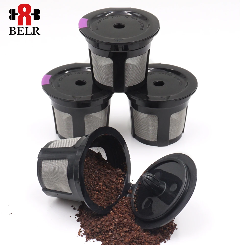 

New Hot Sale 2/3/4pcs Coffee Filter Baskets Reusable Coffee Capsules Dripper Tools Stainless Steel Mech Compatible Keurig K Cup