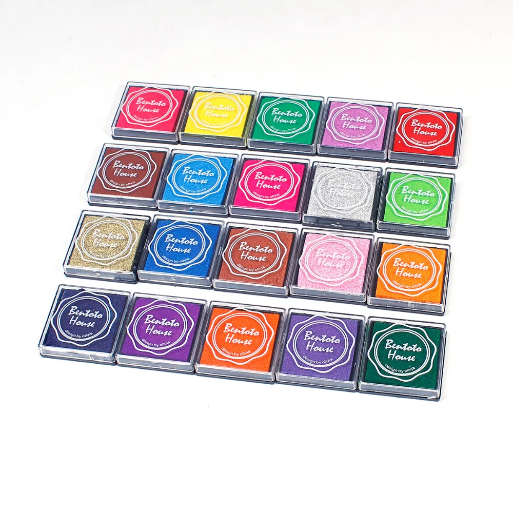 DoreenBeads 20 шт./компл. губка многоцветный штемпельная подушечка для резиновых штампов Craft карты веселой работы отпечатков пальцев Скрапбукинг аксессуары