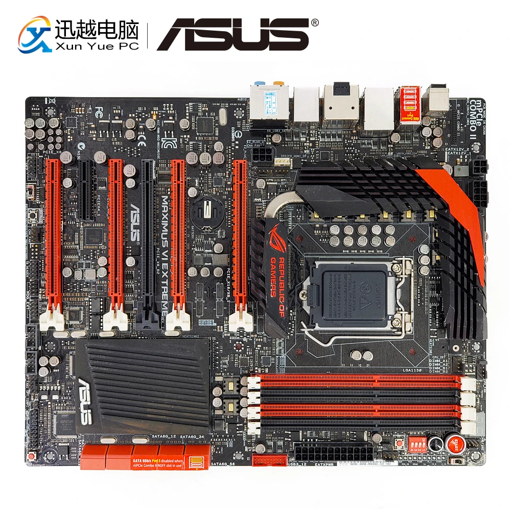

Asus Maximus VI Extreme Desktop Motherboard M6E Z87 Socket LGA 1150 i7 i5 i3 DDR3 32G SATA3 USB3.0 HDMI DP ATX