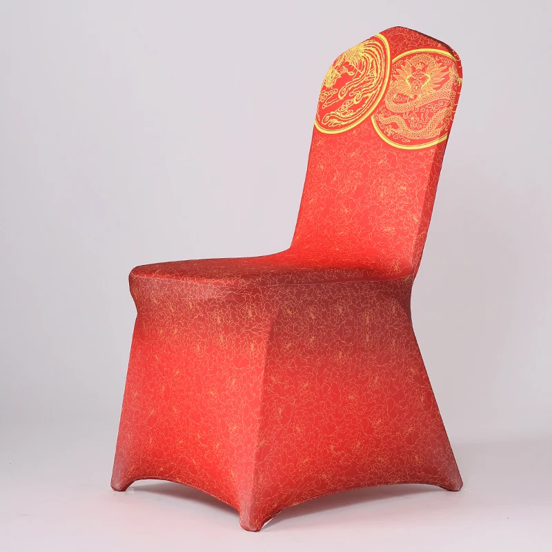 Free shipping Stretch printed Christmas Chair Cover Banquet Wedding
