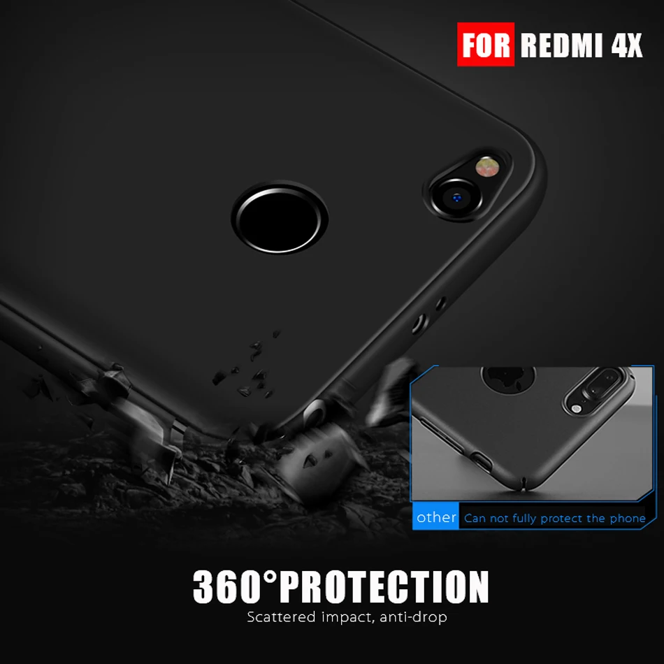 Чехол для xiaomi redmi 4x, чехол, матовый, мягкий, TPU, ультратонкий, ударопрочный, светильник, чехол для redmi 7, бампер для redmi 4A 5 Plus 6 7 Pro