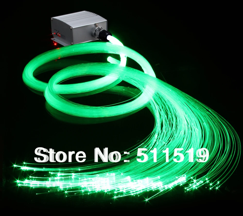 DC 12V optic fiber star ceiling kit, 300 pcs 0.75mm fiber 5W led light