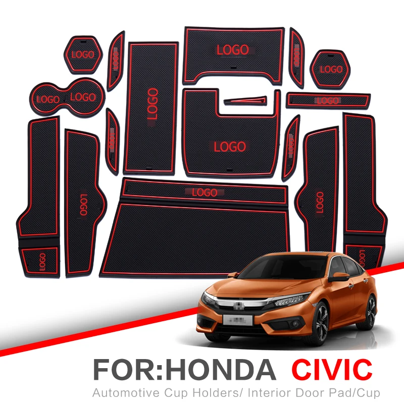 ZUNDUO For Honda Civic 2006 2019 8th 9th Gen Gate slot pad font b Interior b