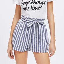 Womail Для женщин Шорты летнее платье в полоску с эластичной резинкой на талии короткие спортивные Шорты с эластичной резинкой на талии; Модные свободные Повседневное леди челнока j18