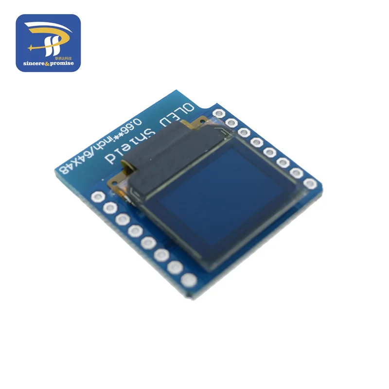 Светодиодный дисплей 0 66 дюйма для Wemos O led 64X48 IIC I2C LCD светодиодный экран Arduino