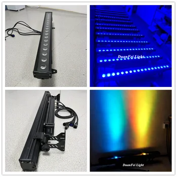 

6pcs 18x10w rgbw led wall washer bar ip65 bar led 4in1 color mixing outdoor bar led wall wash light dot pixel