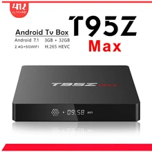 New T95Z MAX Octa Core Amlogic S912 iptv tv box Dual band WiFi Bluetooth Media Player Android 7.1 Smart TV Box PK T95Z PLUS tanix tx8 max tv box amlogic s912 octa core cpu android 6 0 os bluetooth 4 1 1000m lan