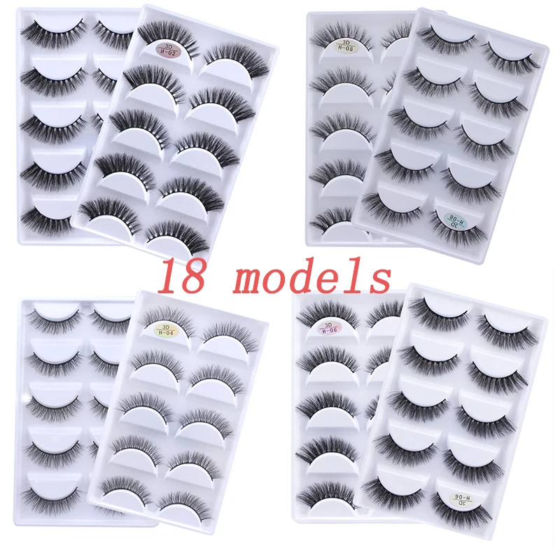

50 boxes 3D Mink Hair Natural Cross False Eyelashes Long Messy Makeup Fake Eye Lashes Extension Make Up Beauty Tools