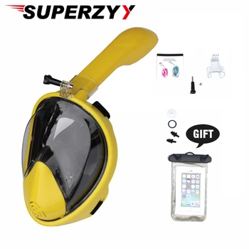 

Full Face Snorkel Mask 180 Panoramic View Easybreath Snorkeling Mask Anti-Fog Anti-Leak Underwater Diving equipment for Kids