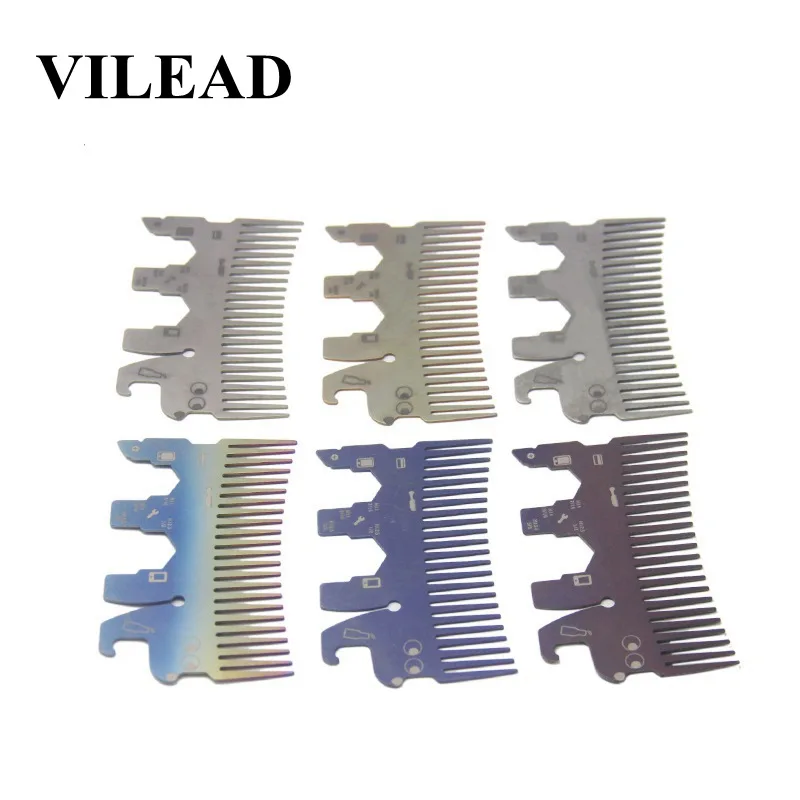 

VILEAD Multi Titanium Comb EDC Card Tools Gadget Survival Mini Pocket Outdoor Multy Tools Surprise Camping Hiking Opener
