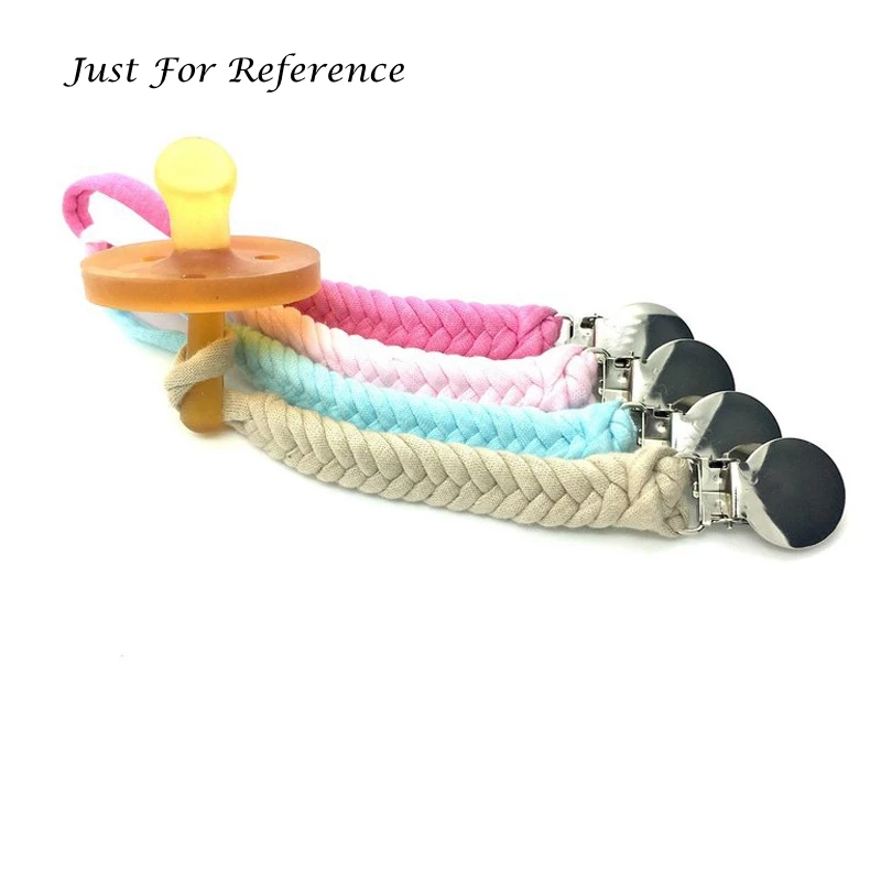 4PCS Pacifier Clip Holder Soothie Teething Dummy Paci Baby Products Girl Boy Funny Cotton Cloth Shower Gift Attache Sucette