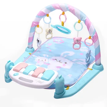 

Baby Play Mat Baby Gym Toys 0-12 Months Soft Lighting Rattles Musical Toys For Babies Toys Play Piano Gym blue