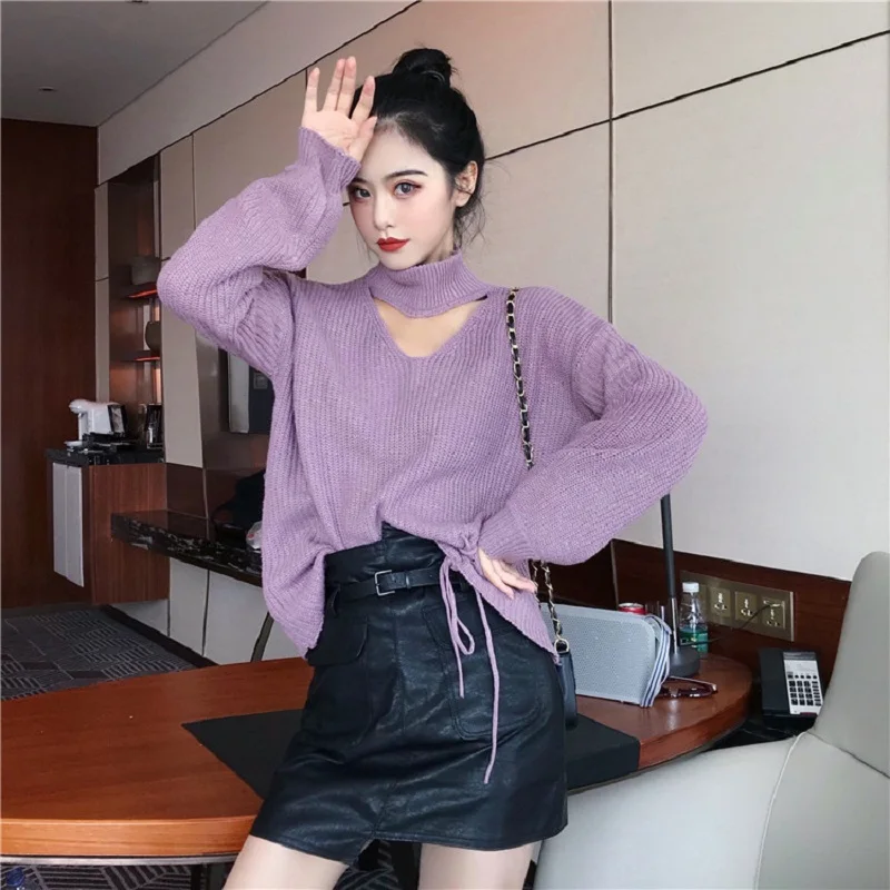 Korean Casual Vneck Sweater Pullover Korean Version Of Loose Wool