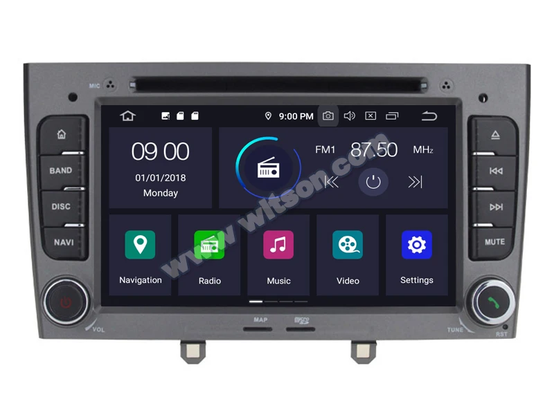 Top WITSON Android 9.0 car dvd player for PEUGEOT 408 2010-2011 4GB RAM 64GB ROM car audio gps dvd car radio car gps dvd player 1