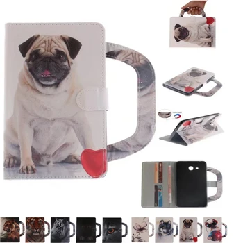 

New Kids Animal Dog Tablet Case For Samsung Galaxy Tab A 7.0 T280 T285 SM-T285 PU Leather Flip Smart Magnetic Stand Tablet Capa