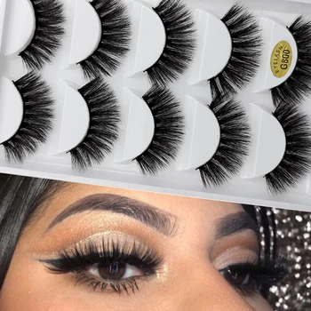 

5 pairs natural false eyelashes fake lashes long makeup 3d mink lashes extension cilio eyelash mink eyelashes for makeups beauty