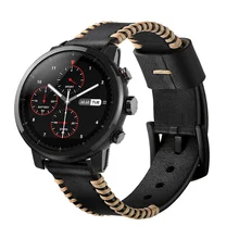 20 Ou 22mm linha Artesanal Genuína Banda De Relógio de Couro Cintas Para Engrenagem Samsung S3 Engrenagem Esporte S2 Huawei Assistir 2 Pro Huami relógio