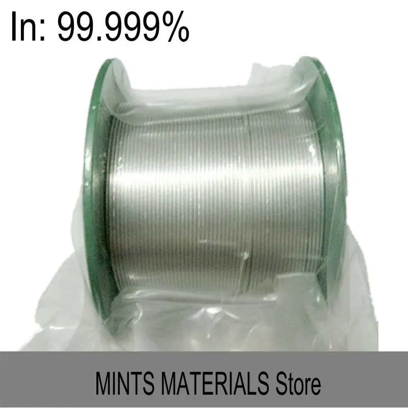 

Indium 4N In Wire Dia. 1-3mm High Purity 99.999% 4 Research and Development Element Metal Simple Substance CAS#: 7440-74-6