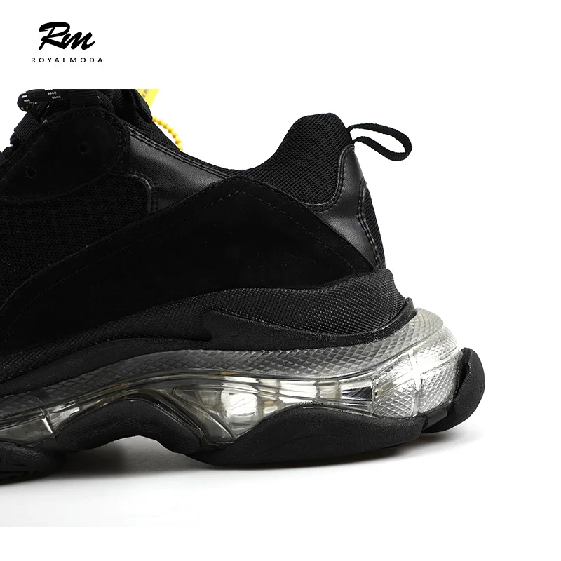 Deporte Hombres fushia Mujeres 2019 Negro Black De Eu39 Personalización Triple S Para Y Zapatos Suela Moda Zapatillas Bal Marca Eu43 Casuales RORnPSwq6