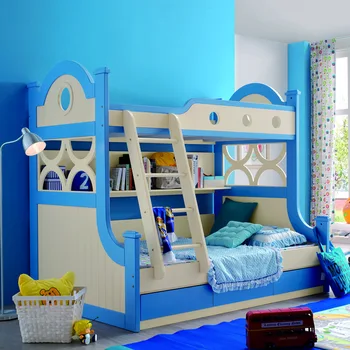 

The Wooden Furniture Of Children On The Bed Level Picture Double Bed Children Children's Wooden Factory Direct Sales