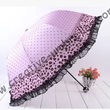 Имитация райского зонта, UPF> 40+, ladies'parasol, серебряное покрытие(УФ-защита), вышивка boder, Леопардовый desgin, смешанный заказ