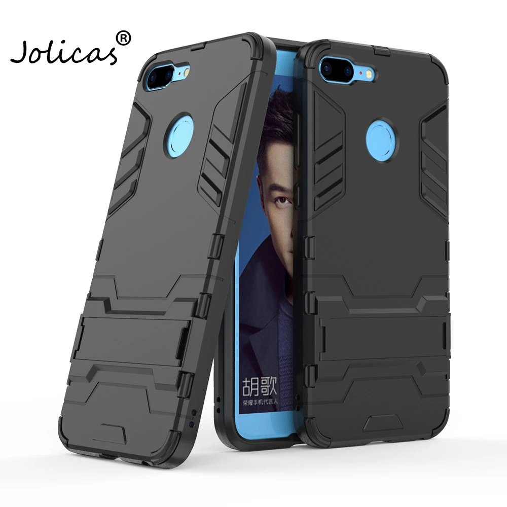 Phone Case For Huawei Honor 9 lite Armor Hard Back cover For Honor 9 Lite 9Lite Stand Cellphone Cases Anti Knock Coque