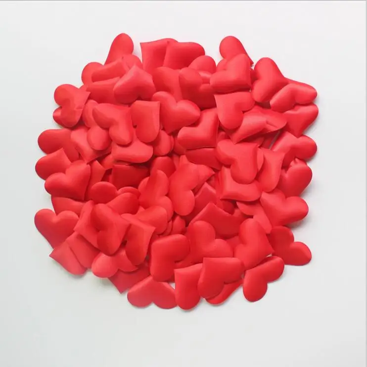 100pcs Fabric Heart dia 3.2x3.2cm Wedding Party Confetti Table Decoration birthday party Decorative Supplies